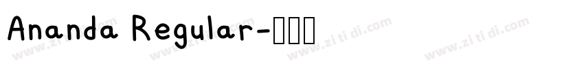 Ananda Regular字体转换